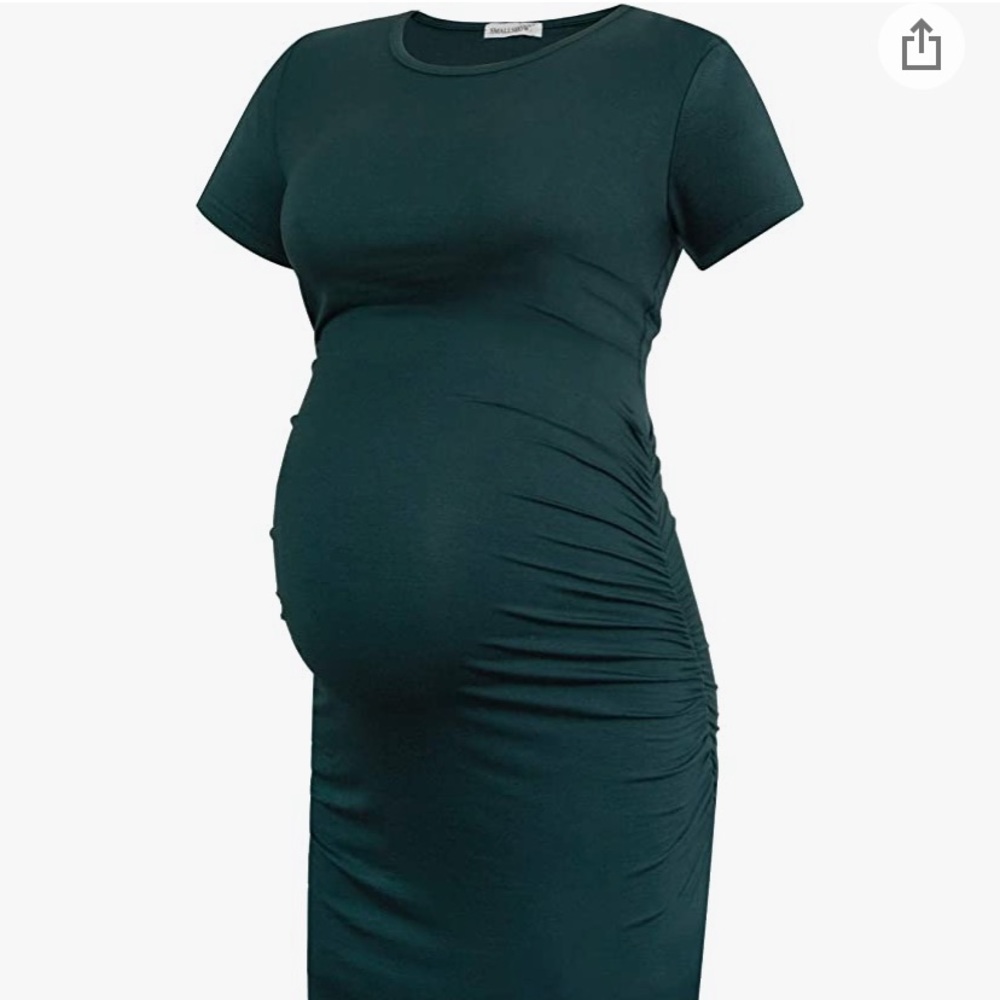 Green bodycon maternity dress